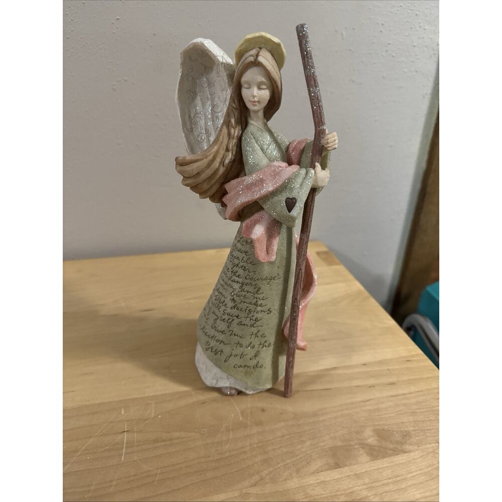 2003 Enesco Foundations Angel Resin Figurine by Karen Hahn Firefighters Prayer